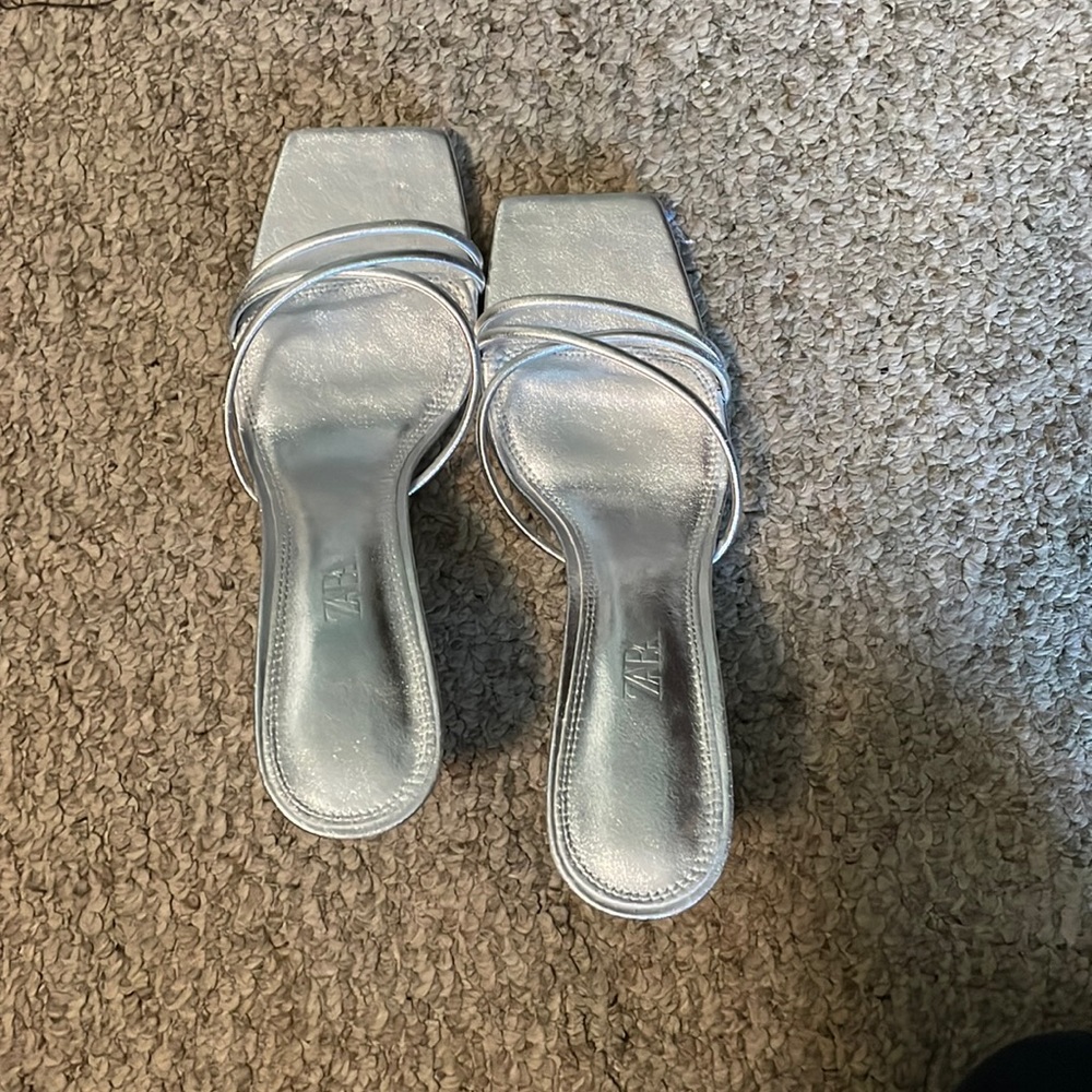Zara silver heel